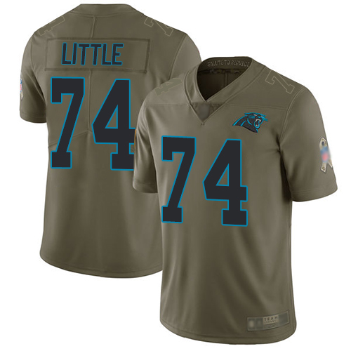 Carolina Panthers Limited Olive Youth Greg Little Jersey NFL Football #74 2017 Salute to Service